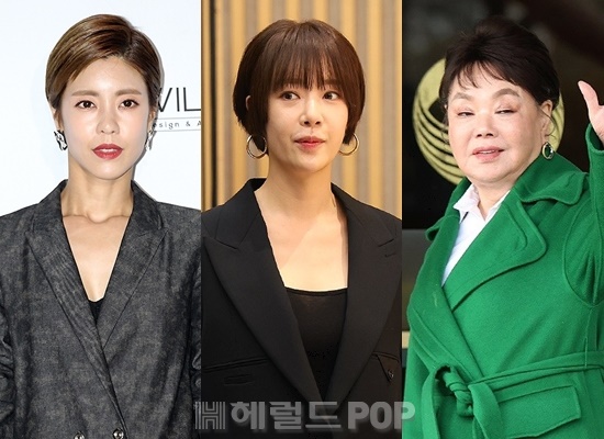 배우 이윤지, 황정음, 김수미/사진=헤럴드POP DB