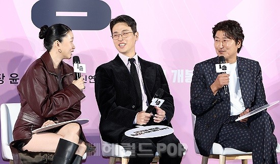 배우 장윤주, 박정민, 송강호/사진=민선유 기자
