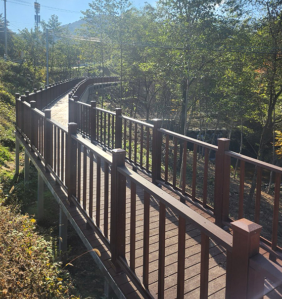 국립산림치유원의 원내 무장애치유숲길 준공 모습(국립산림치유원제공)