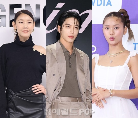 한혜진, 정용화, 미미/사진=민선유 기자