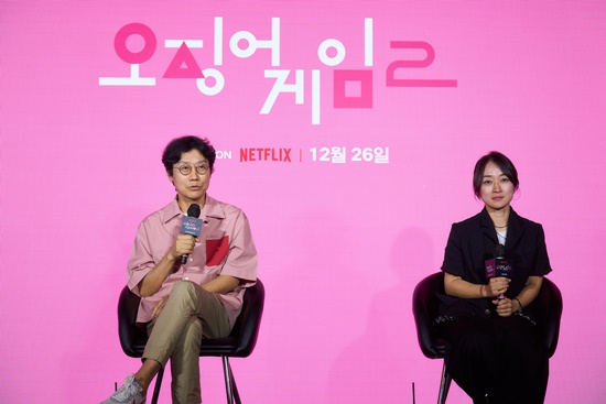 황동혁 감독, 김지연 대표/사진=넷플릭스 제공